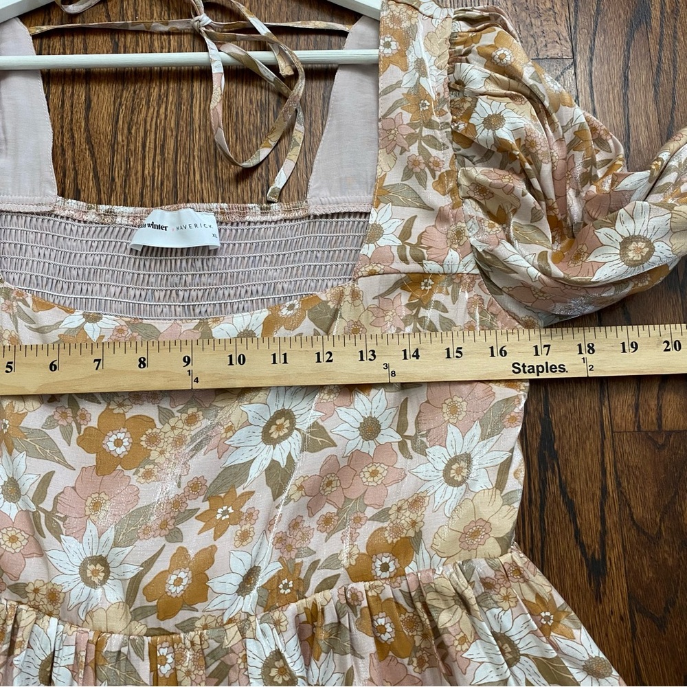 Vada Winter Women’s Blythe Dress Boho Floral Long Sleeve Size XL Fairy - Picture 13 of 16